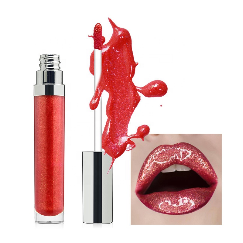 Wholesale high quality shimmer lipgloss moisturizing vegan private label lip gloss
