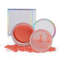 Customized new 4 color shimmer makeup contour loose pressed powder highlighter