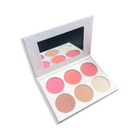 Custom Pigmented Shiny Highlighter  Makeup Private Label Blusher  Palette