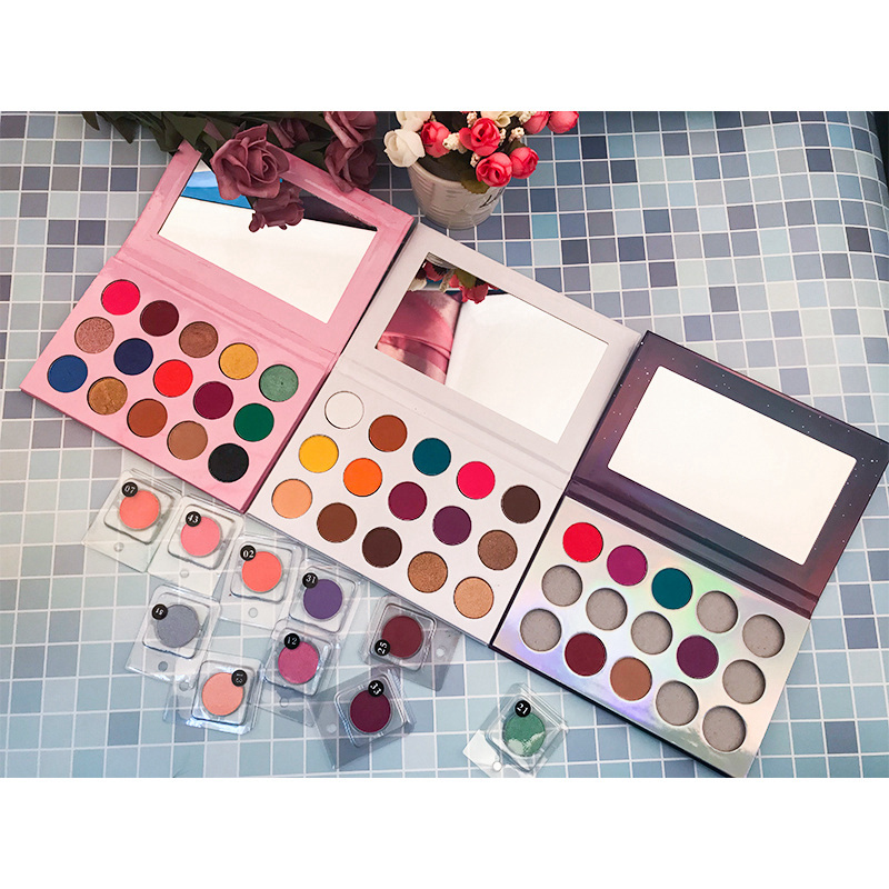 Custom Logo Makeup Palette Private Label 15 Colors Eyeshadow Matte Shimmer Warm Eyeshadow with Your Brand