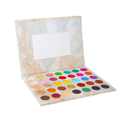 Private label 35 colors pigment glitter marble makeup eyeshadow palette